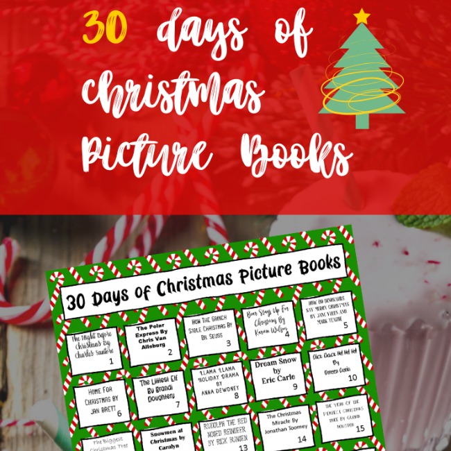 30 Days of Christmas Books {FREE Printable!}