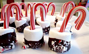 Chocolate Dipped Candy Cane Marshmallows