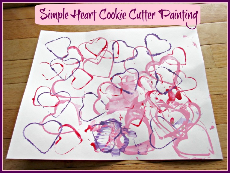 Simple Cookie Cutter Heart Painting