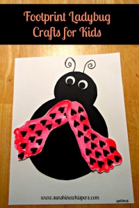 footprint ladybug crafts for kids