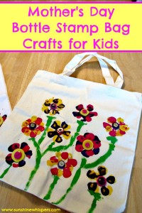 mother's day bottle stamp bag crafts for kids