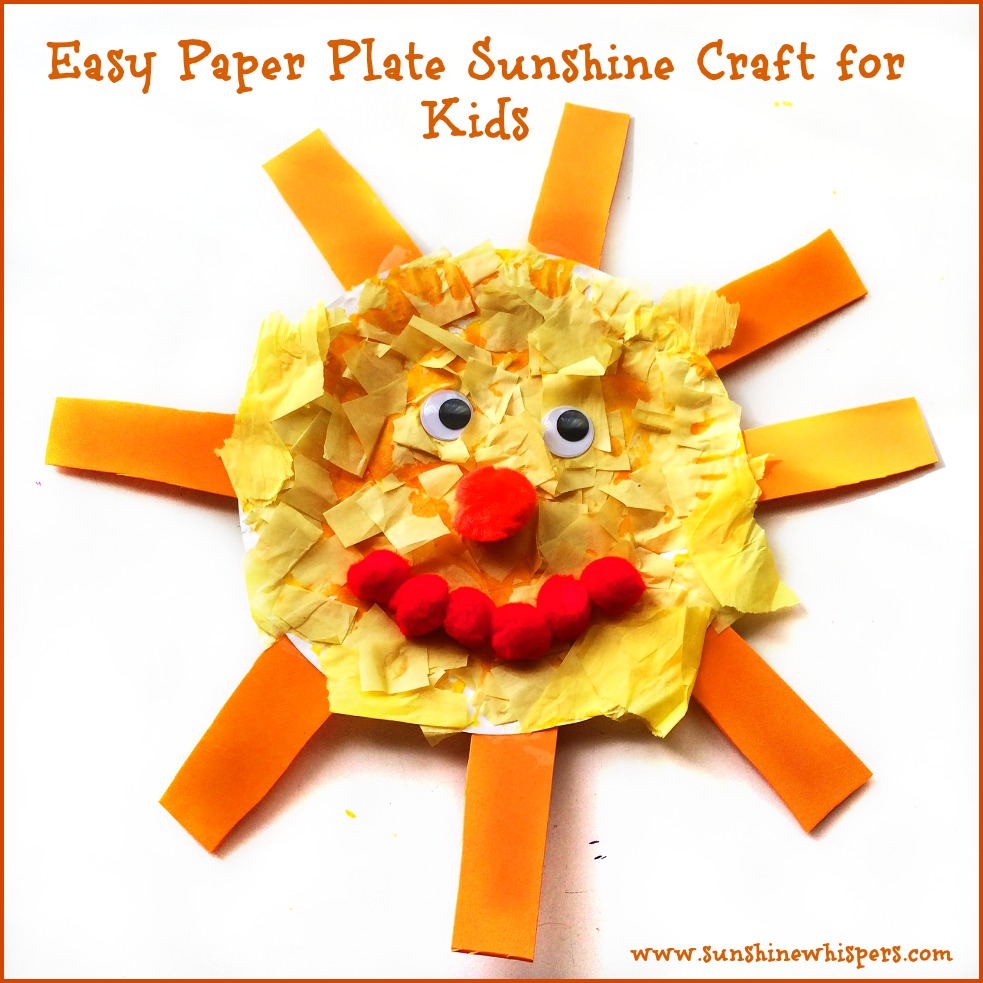 paper plate sunshine crafts for kids
