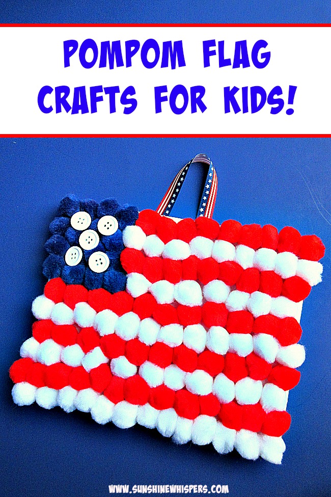 pompom flag crafts for kids