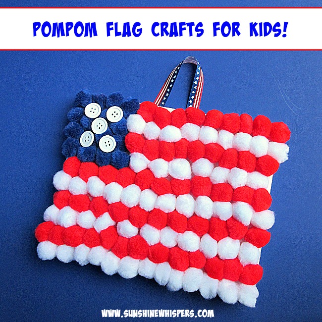 Super Easy Pompom Flag Crafts for Kids!
