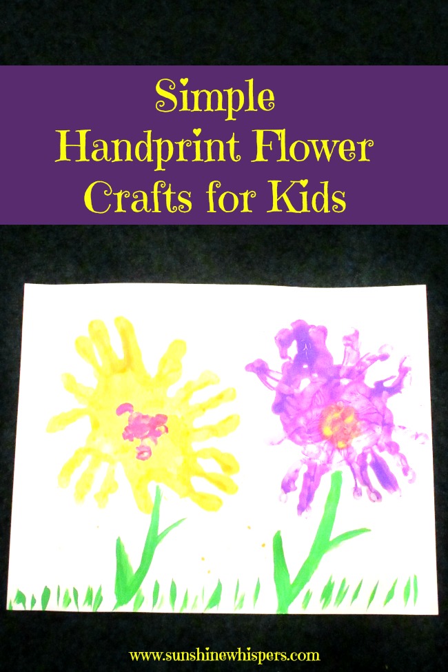 simple handprint flower crafts for kids
