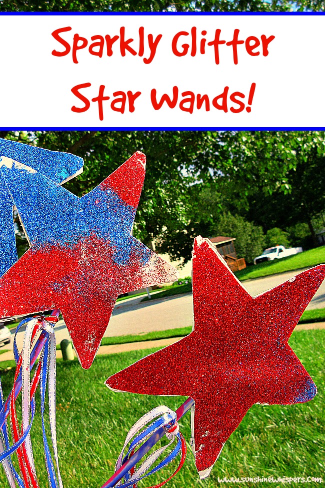 sparkly glitter star wand crafts for kids
