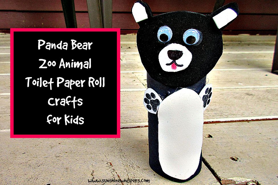 panda bear zoo animal toilet paper roll crafts for kids 2