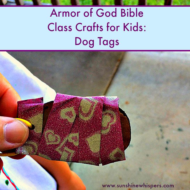 Armor of God Bible Class Crafts for Kids: Dog Tags