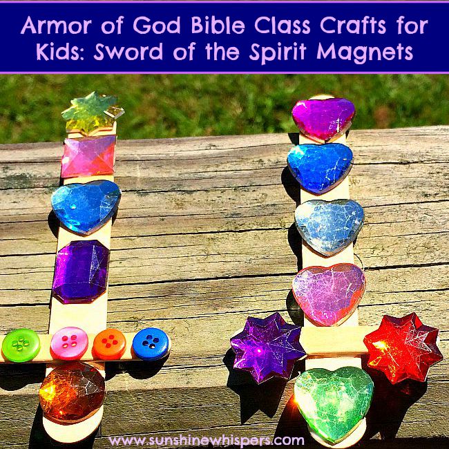 armor of god bible class crafts for kids sword of the spirit magnets