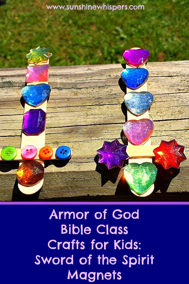 armor of god bible class crafts for kids sword of the spirit magnets