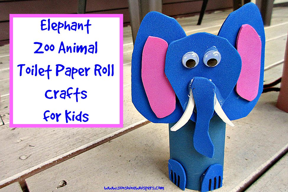elephant zoo animal toilet paper roll crafts for kids 2