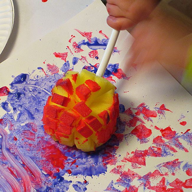 firecracker paint activities for toddlers