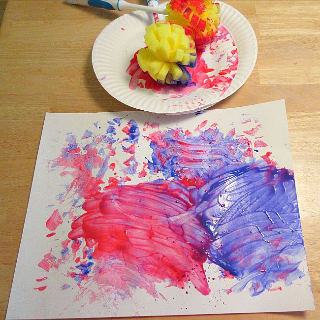 firecracker painting activity for toddlers