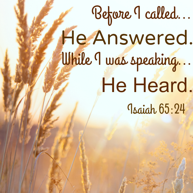 God Answers. God Hears.
