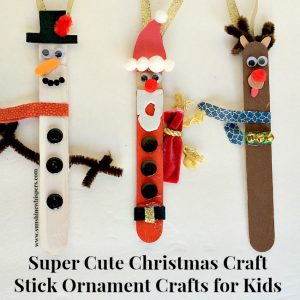 christmas craft stick ornament crafts for kids