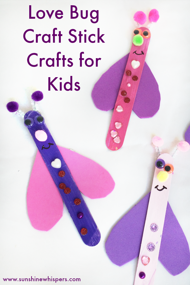 Love Bug Craft Stick | Beanstalk Mums | kids valentine's craft ideas