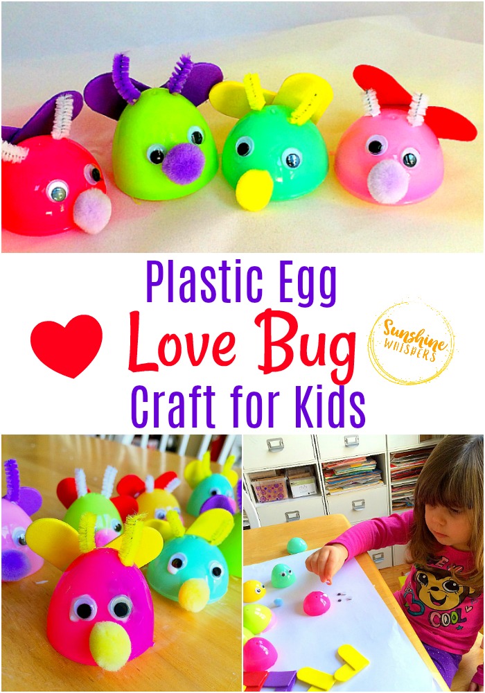 Plastic Egg Love Bug Craft for Kids