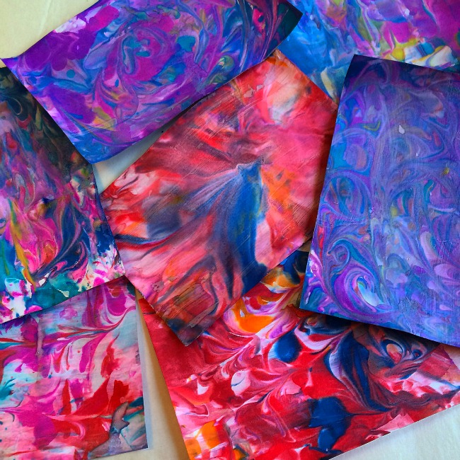 messy play date make marbled paper