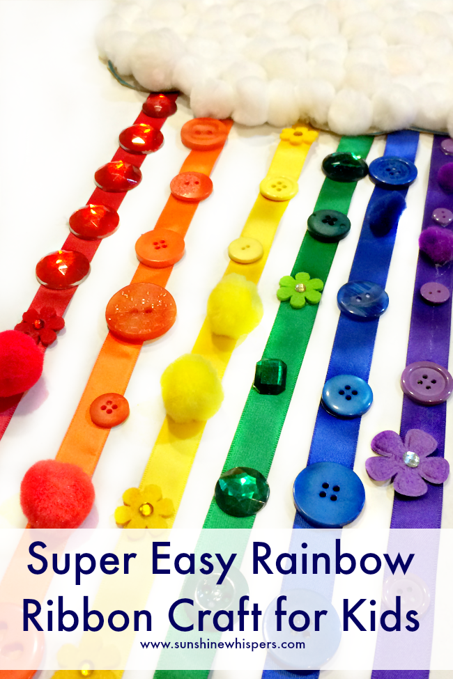 rainbow ribbon craft for kids