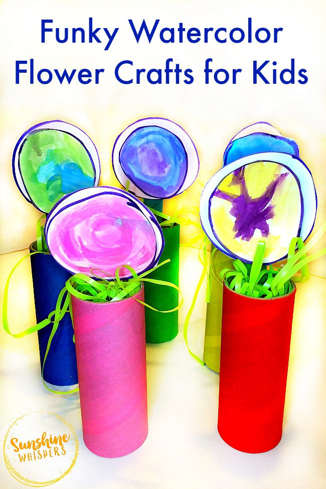 watercolor flower crafts for kids