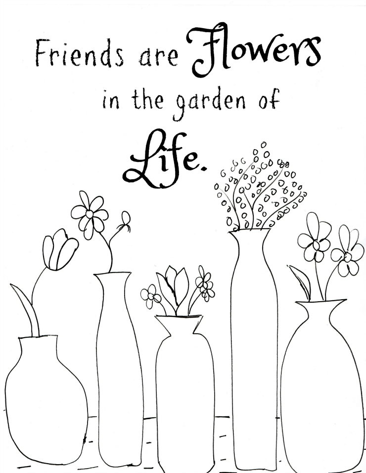 Free Printable Flower Quote Coloring Pages