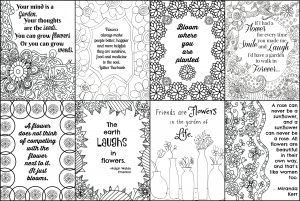 flower quote coloring page