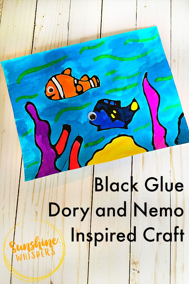 black glue Dory and Nemo craft