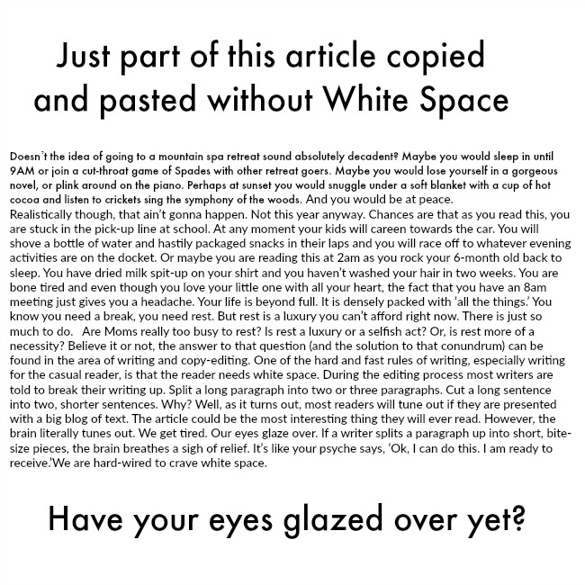 personal white space
