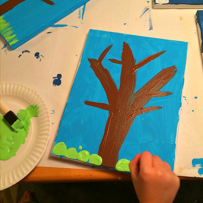 cork painting craft for kids