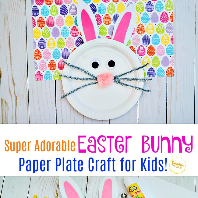 Super Adorable Easter Bunny Paper Plate Craft For Kids