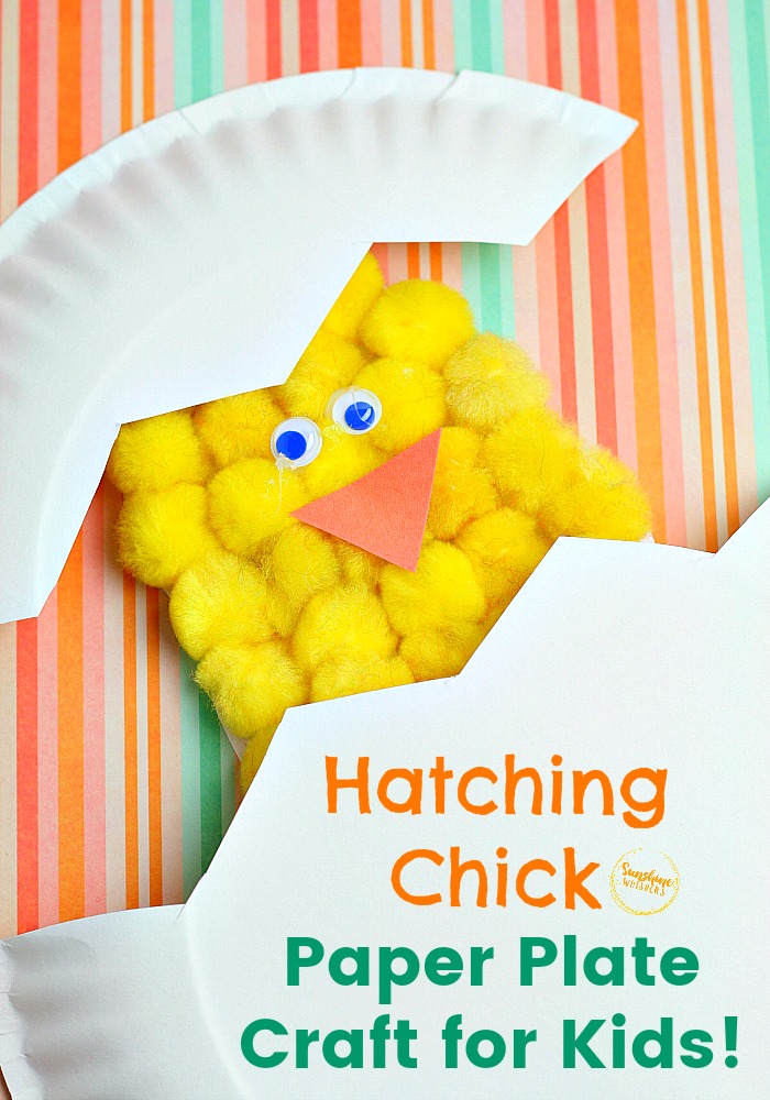 chick paper plate craft for kids