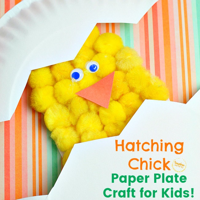 Hatching Chick Paper Plate Craft For Kids
