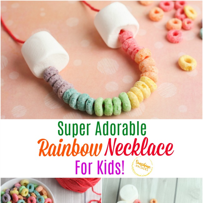 Super Adorable Cereal and Marshmallow Rainbow Necklace!