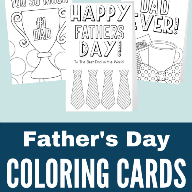 FREE Printable Father’s Day Coloring Cards!