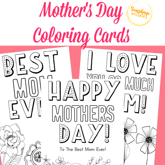 Free Printable Mother’s Day Coloring Cards