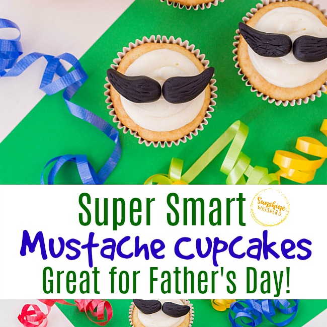Super Smart Mustache Cupcakes Great For Father’s Day!