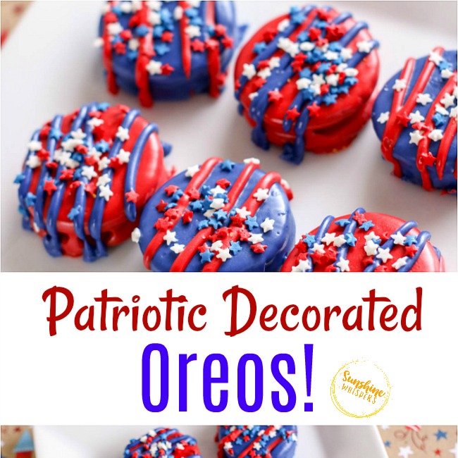 Patriotic Decorated Oreos Perfect For Your Summer Cookout!