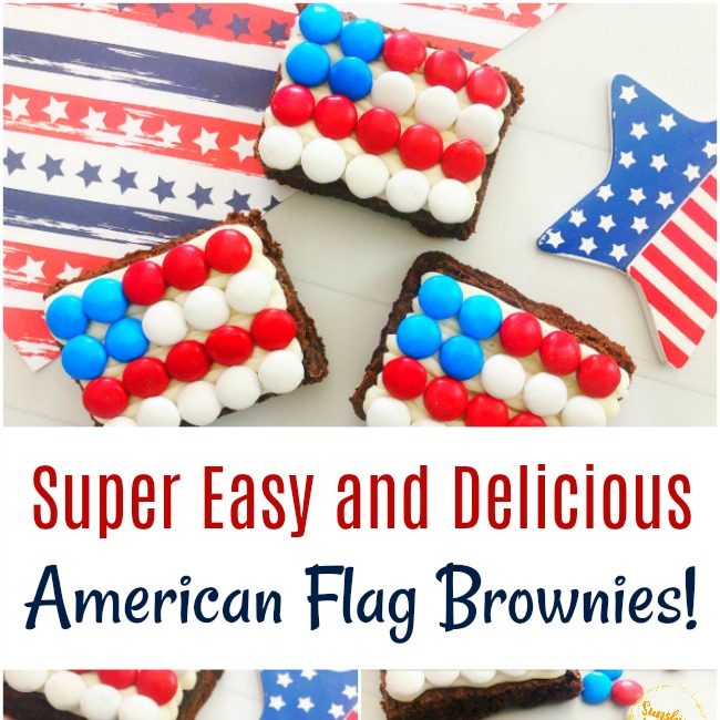 Super Easy and Delicious American Flag Brownies