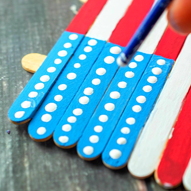 popsicle stick american flag craft for kids 