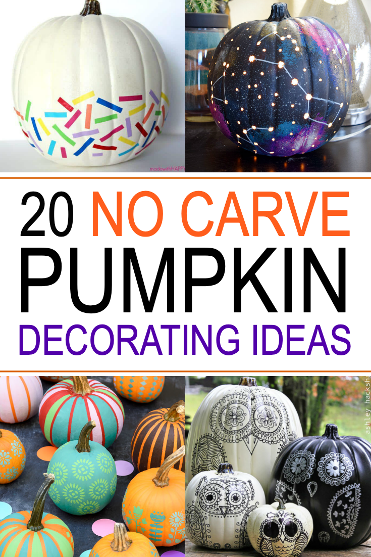 20 No Carve Pumpkin Decorating Ideas
