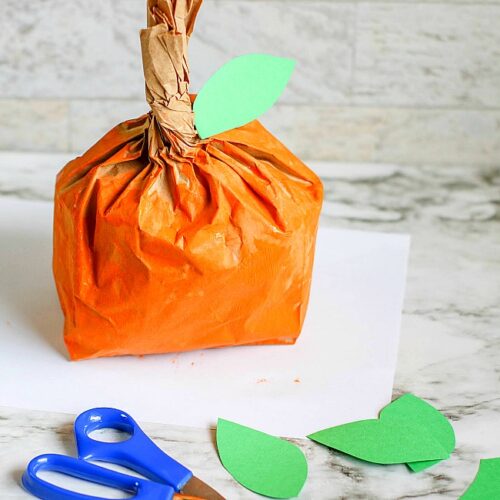 Pumpkin Paper Bag Craft For Kids - Sunshine Whispers