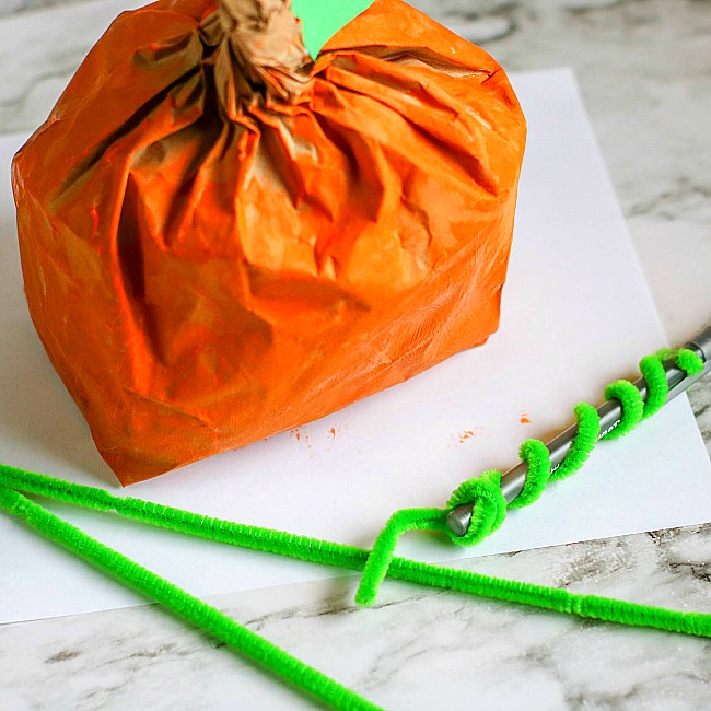 Pumpkin Paper Bag Craft for Kids