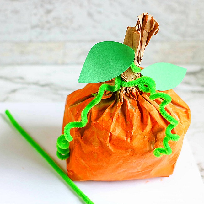 Pumpkin Paper Bag Craft for Kids
