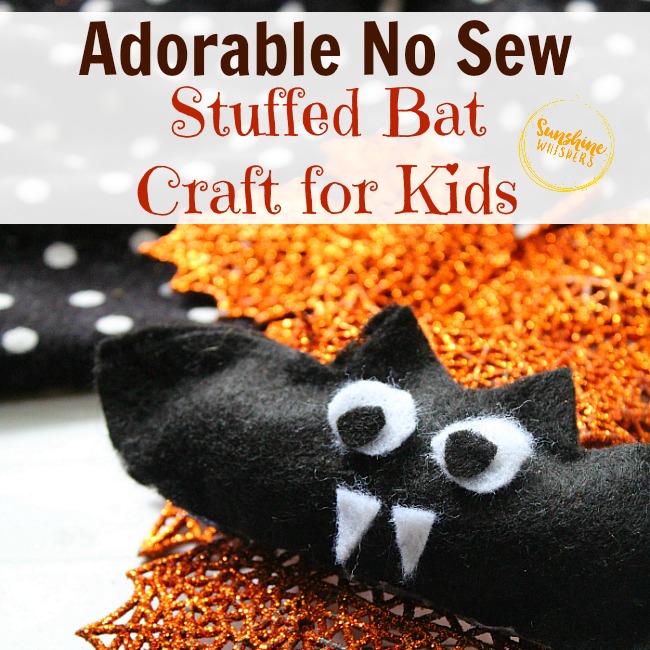 Adorable No Sew Stuffed Bat Craft for Kids