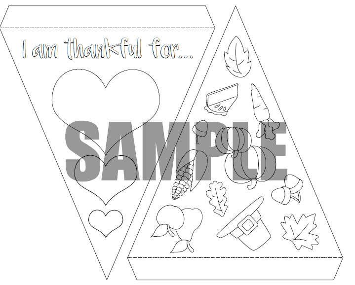 Thanksgiving Bunting Coloring Page Printable