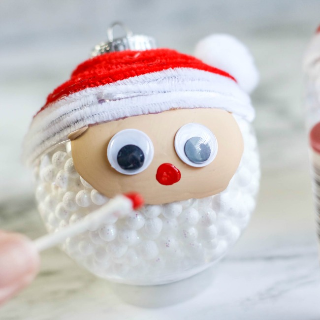 santa ornament craft for kids