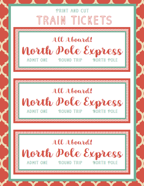 north pole express printables