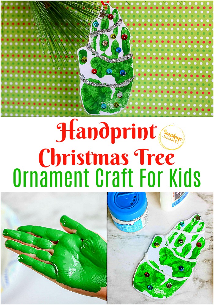 Handprint Christmas Tree Ornament Craft
