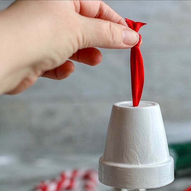 Snowman Terra Cotta Pot Bell Ornament Craft