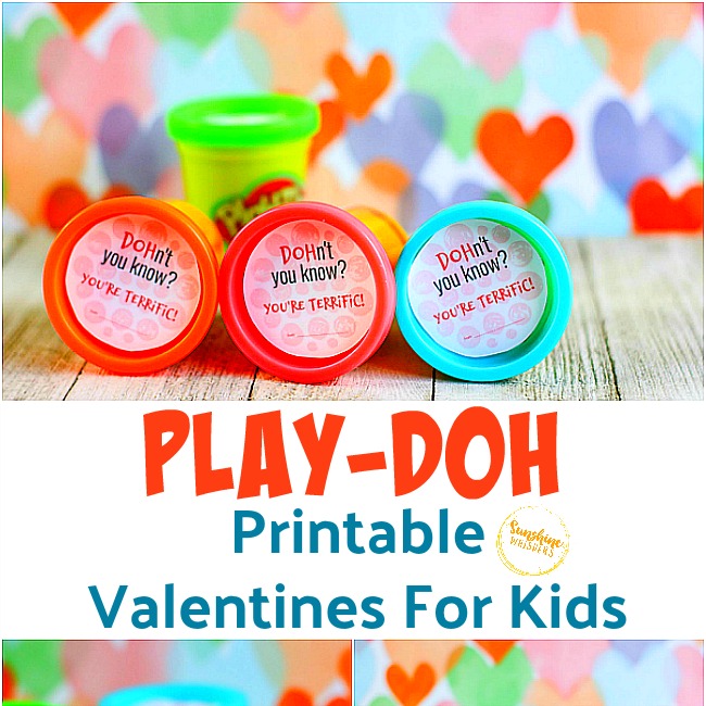 Play-Doh Themed Printable Valentines For Kids